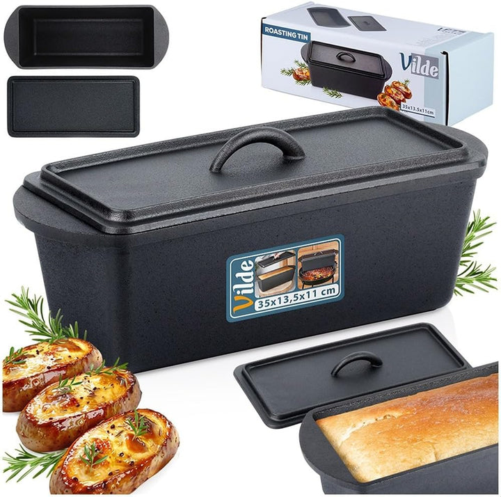 Vilde Brotbackform mit Deckel 3L 35 cm rechteckig Kastenform für Toastbrot