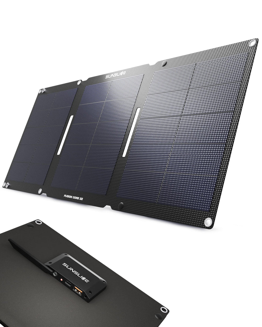 Solar Ladegerät Outdoor 22W – Hochleistungs faltbares Solarpanel mit USB-A, USB-C & DC5521 – Tragbar
