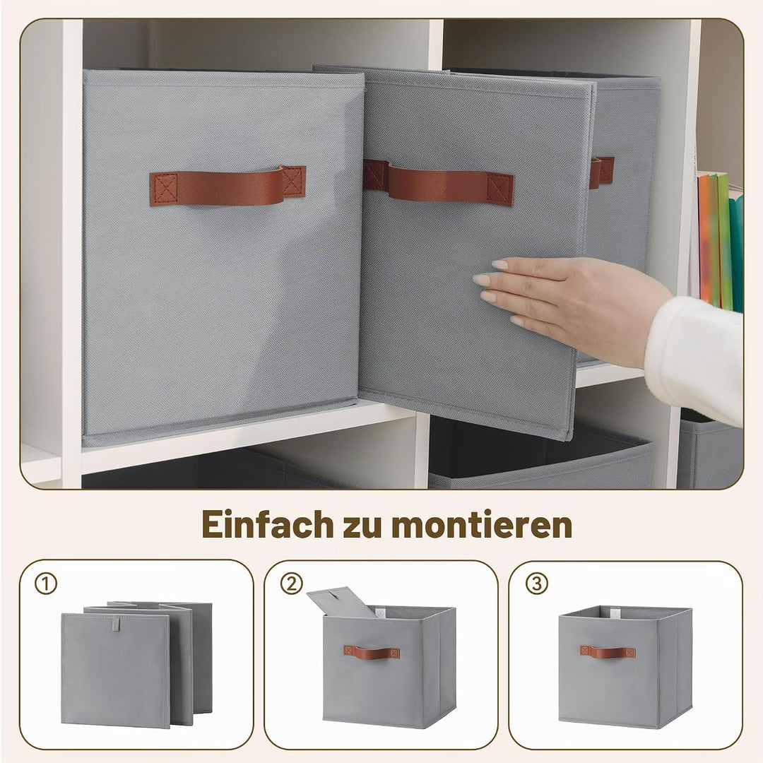 GRANNY SAYS Aufbewahrungswürfel Stoff, 6 Stück Aufbewahrungsboxen für Würfelregal, Regalkörbe 27 x 2