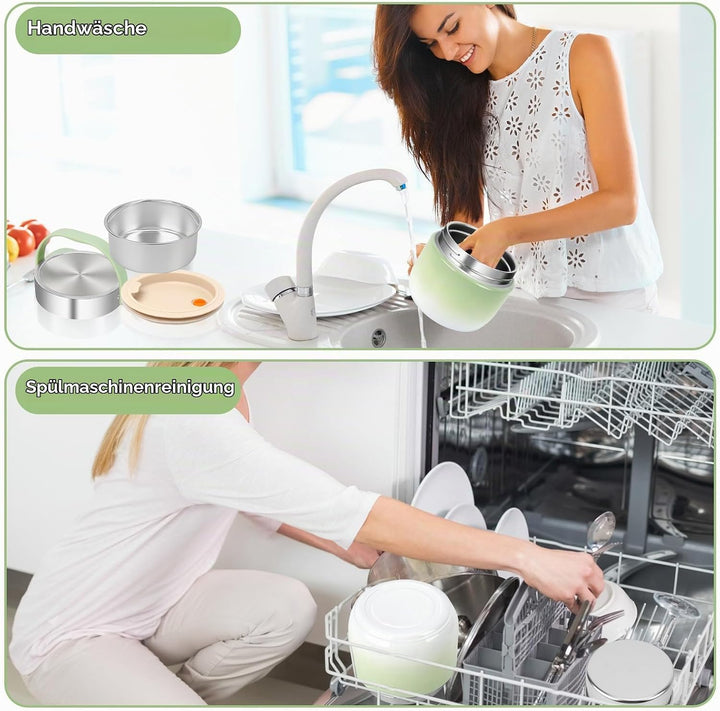 Thermobehälter für Essen 1200ml, 304 Edelstahl Wärmebehälter für Speisen, Thermos-lebensmittelbehält