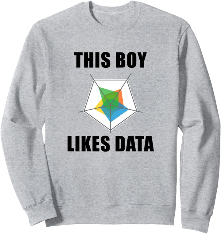 Junge mag Daten Ironie Statistiker Tabellenkalkulation Sweatshirt