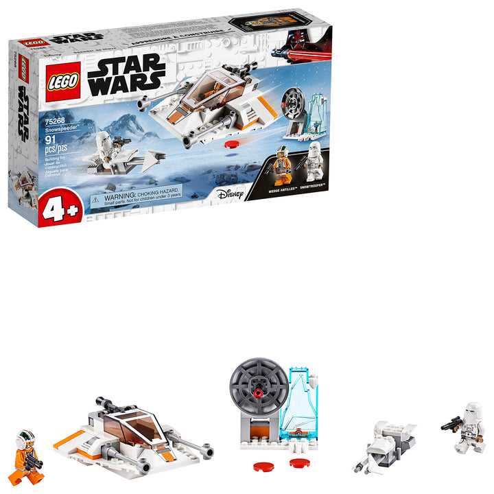 LEGO 75268 Star Wars Snowspeeder, Verteidigungsstation und Speeder-Bike, Spielset mit Starter-Stein