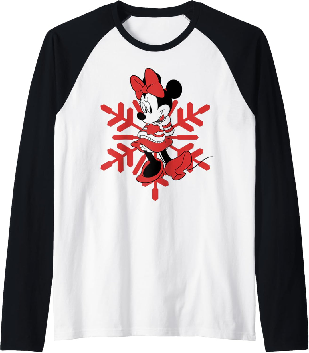 Disney Mickey And Friends Weihnachten Minnie Mouse Winter Raglan