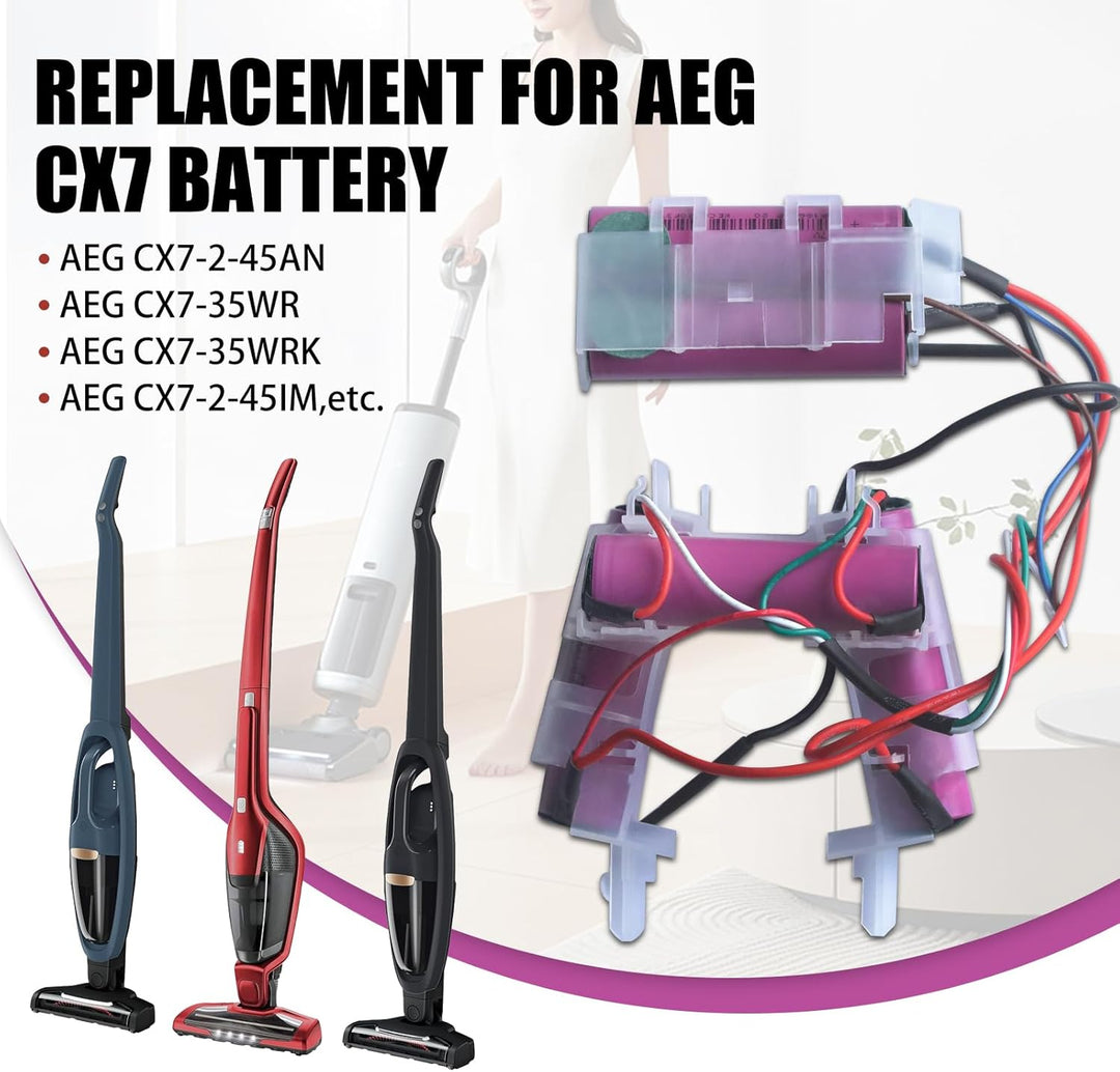 18V Akku für Electrolux AEG CX7 Serie,Ersatz für Akku-Modell 140055192540,kompatibel mit AEG CX7-2-4