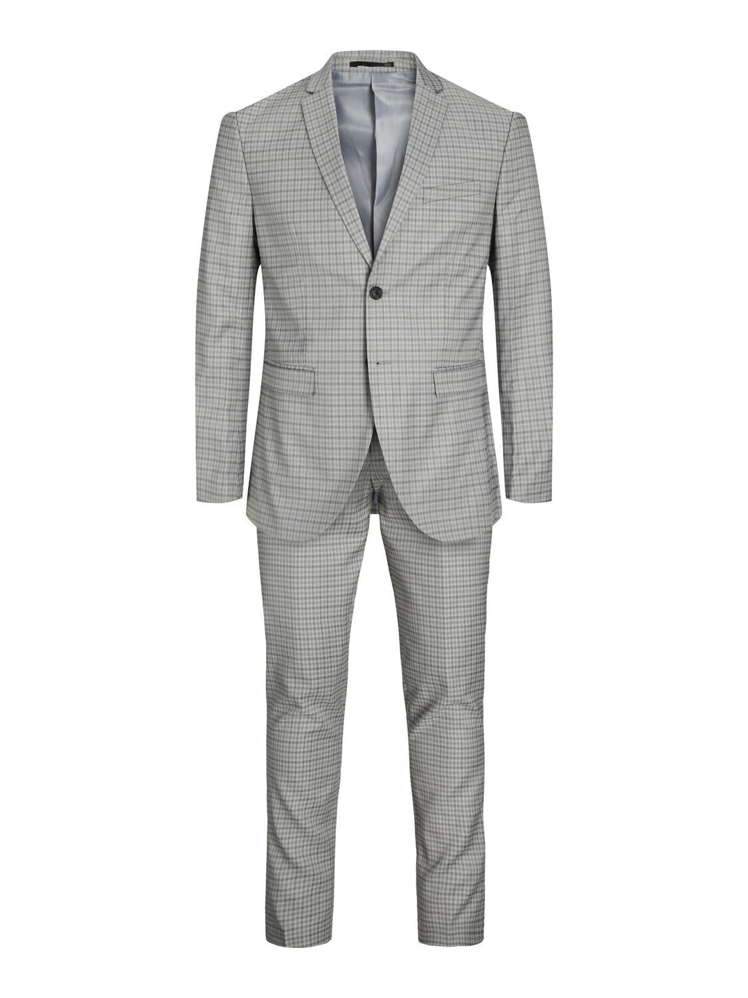 JACK & JONES Herren Jprfranco Check Suit Sn Anzug 54 Light Grey Melange/Checks:super Slim Fit, 54 Li