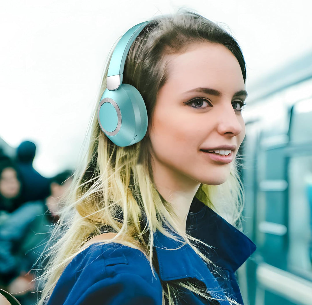 Kopfhörer Kabellos Bluetooth, Active Noise Cancelling Kopfhörer,100 Std Spielzeit 5.3 Bluetooth Kopf
