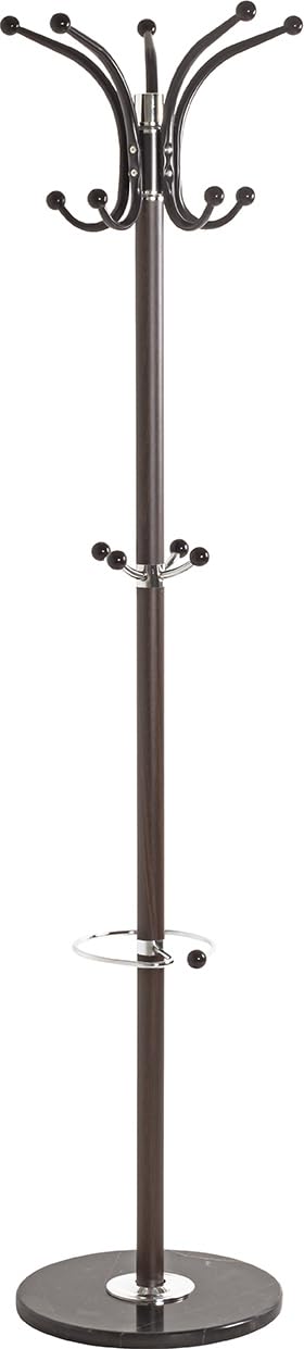 HAKU Möbel Garderobenständer braun, chrom, Marmor, Metall - Masse: H 171 cm x Ø 39 cm, Style: Modern
