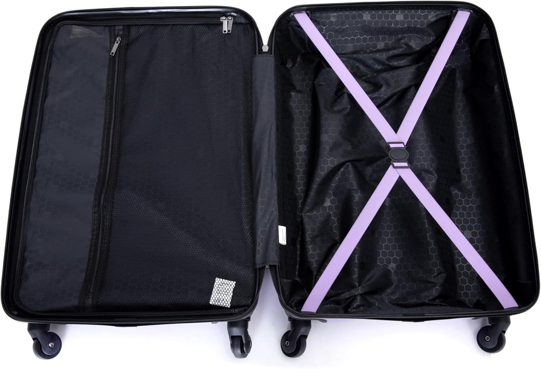 Travelhouse Bali 3-TLG. Koffer-Set Reisekoffer Reisetrolley Hartschale aus ABS, (Lila)