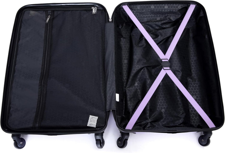 Travelhouse Bali 3-TLG. Koffer-Set Reisekoffer Reisetrolley Hartschale aus ABS, (Lila)