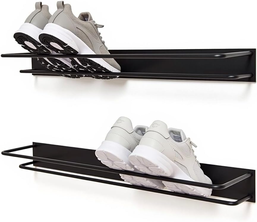 Entrata - Schuhregal Wandmontage 2er Set - Schuhaufbewahrung Hängend - Länge 78 cm - Schuhorganizer,
