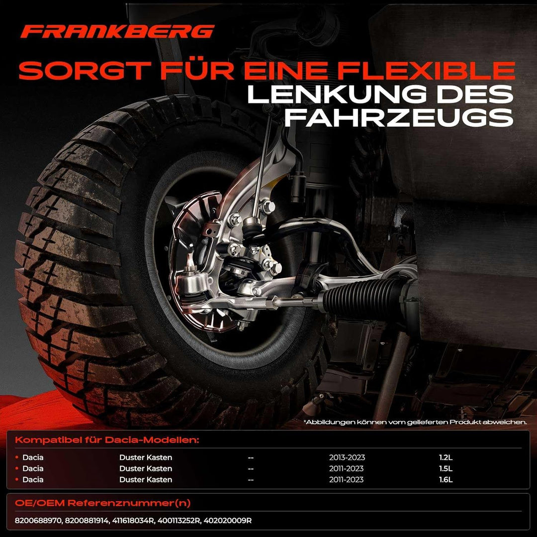 Frankberg Achsschenkel Radlagergehäuse Komplett Vorderachse Links Kompatibel mit Duster Kasten 1.2L