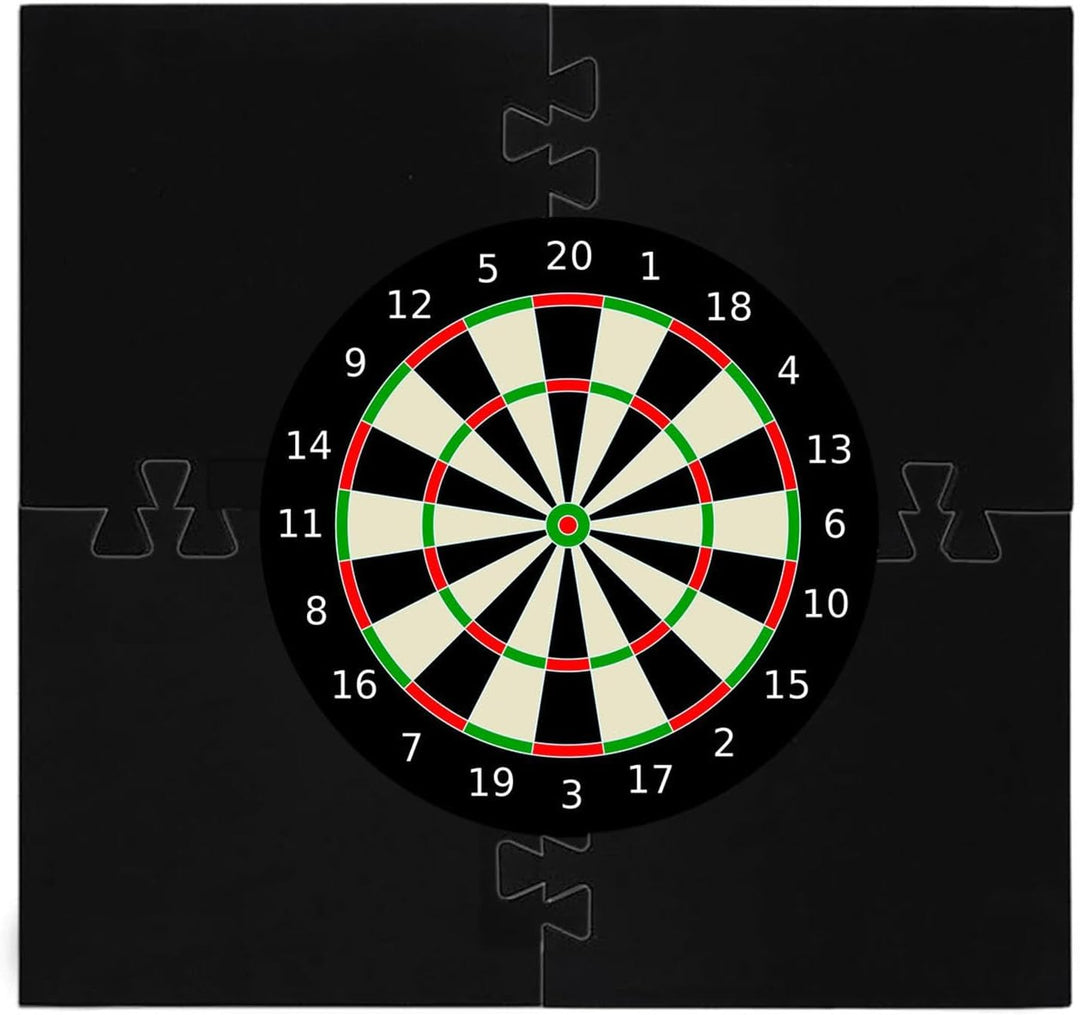 Quadratischer Dartscheiben-Wandschutz, 4 Stück gespleisste quadratische Dartscheiben-Rückwand-Einfas