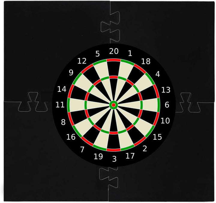 Quadratischer Dartscheiben-Wandschutz, 4 Stück gespleisste quadratische Dartscheiben-Rückwand-Einfas