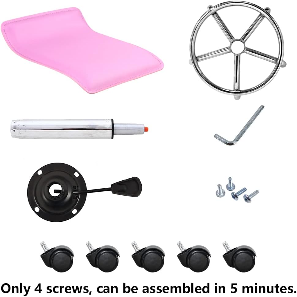 KKTONER Rollhocker Square (Rosa), Rosa