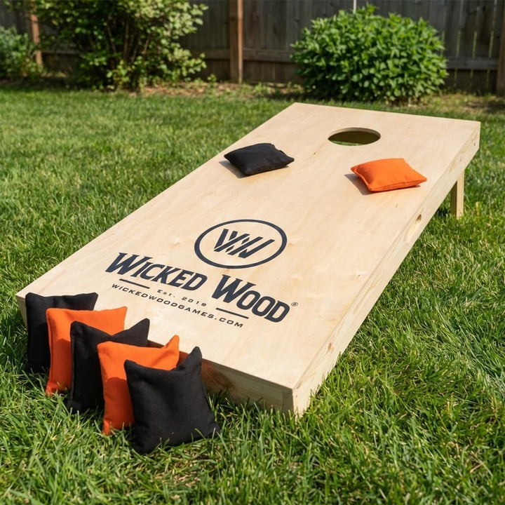 Cornhole Set – 120 x 60 cm - Sackloch Spiel – Wicked Wood – offiziell ACL-lizensiertes Set of Boards