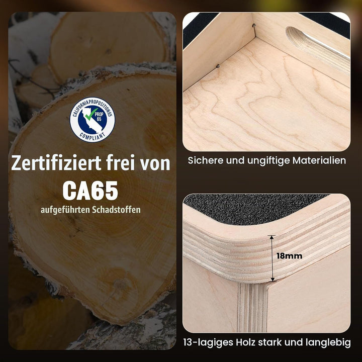 Sportneer Wadendehner Schrägbrett 540 KG – 15° / 20° Slant Board für Knieretter, Squat Wedge, Kraftt