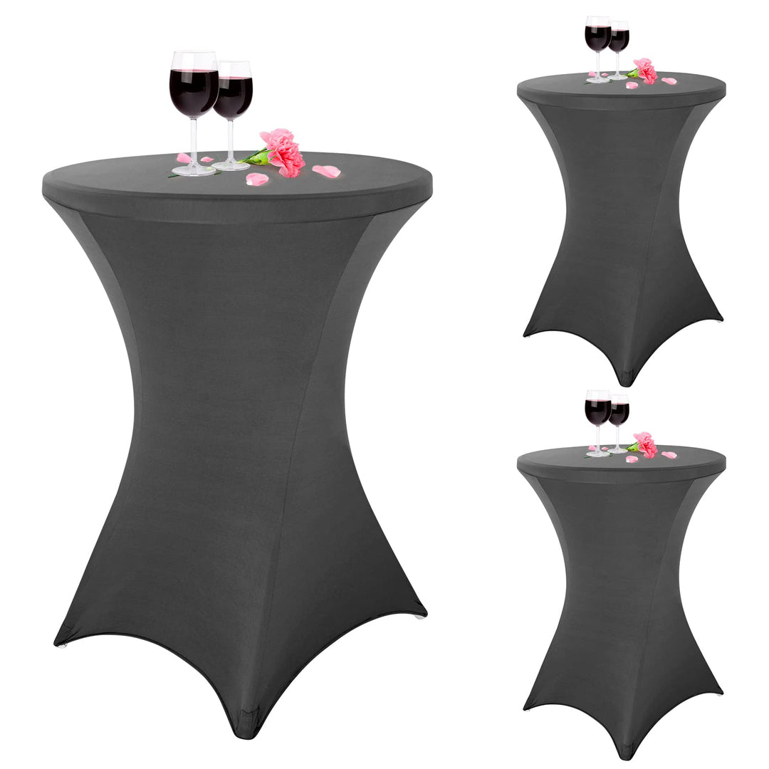 Pesonlook 3er-Set Stretch Stehtisch Husse für Bistrotisch Ø 80-85 cm Elegante,Verstärkung im Fussber