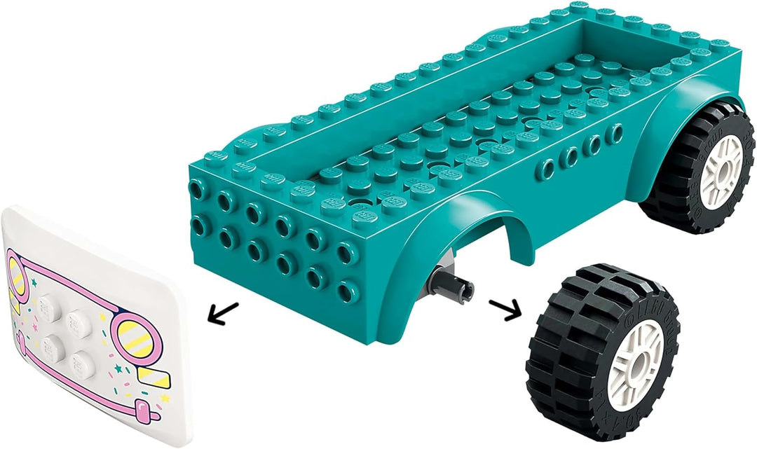 LEGO Friends Heartlake City Eiswagen, Spielset für Rollenspiele, Bauset mit 2 Spielzeugfiguren und e