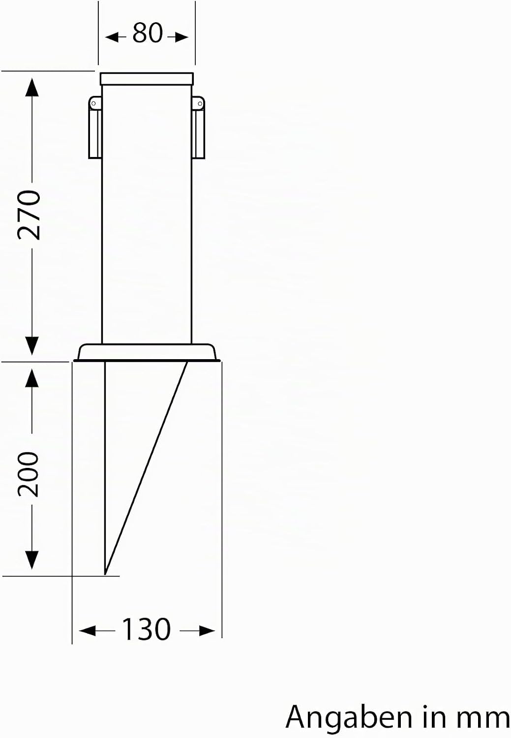 ledscom.de Garten-Steckdosen-Säule Polly mit Dämmerungssensor und Erdspiess für aussen, 2-Fach, anth