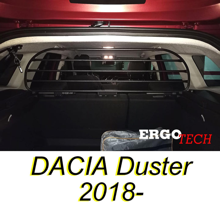 ERGOTECH Trenngitter Hundegitter Schutzgitter für Dacia Duster (2018-2024), RDA65HBG-M, für Hunde un