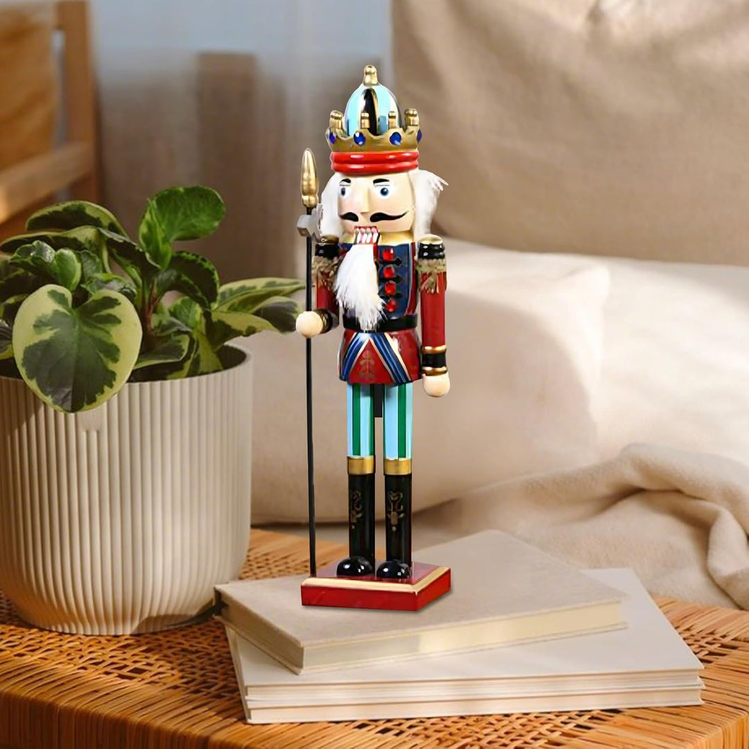 Holz Nussknacker Figuren,Weihnachtspuppe Nussknacker Deko - Traditioneller Für Fensterbank Kaminatio