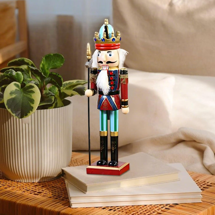 Holz Nussknacker Figuren,Weihnachtspuppe Nussknacker Deko - Traditioneller Für Fensterbank Kaminatio