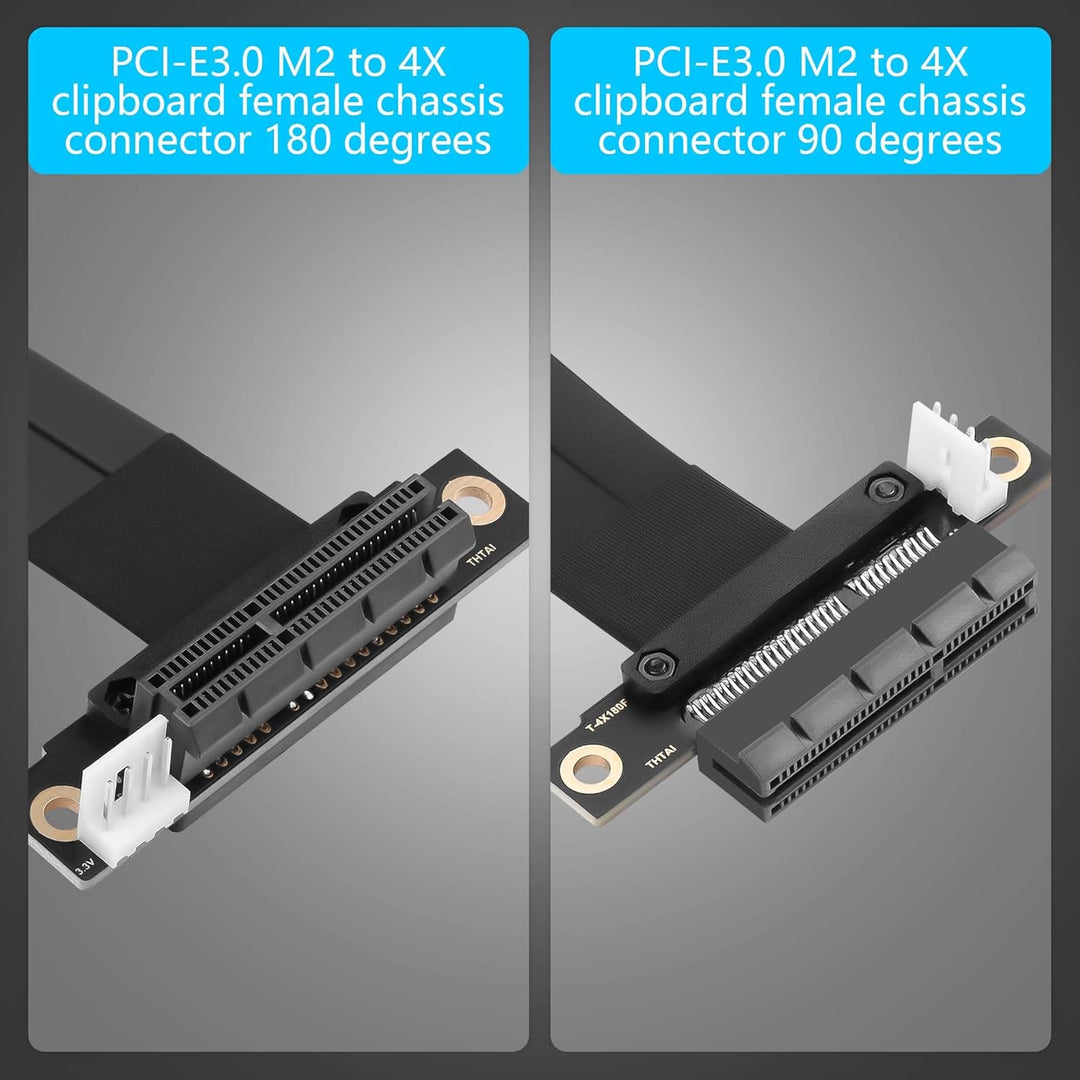 CERRXIAN M.2 NGFF NVMe M Key zu PCIE 3.0 4X Grafikkarten-Riser-Adapterkarte M.2 Key M zu PCI-E 4X Ve