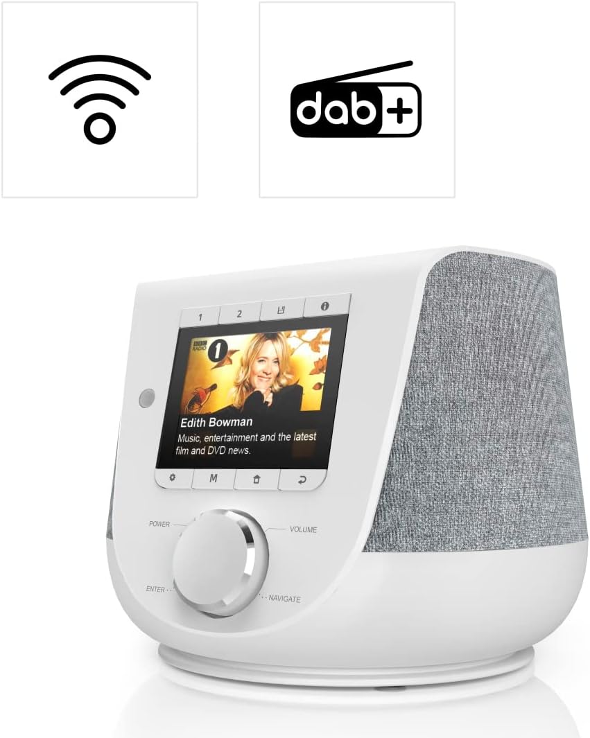 Hama DAB+ Digitalradio Internetradio (Smart Radio mit 2-Wege-Lautsprecher & Handy-Ladefunktion, WLAN