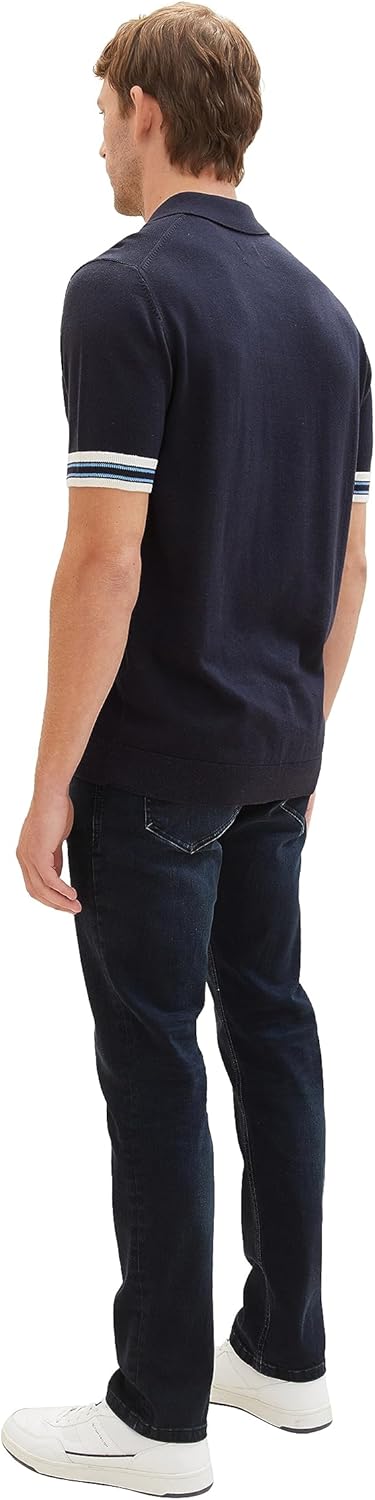 TOM TAILOR Herren Josh Regular Slim Jeans mit Stretch 31W / 34L 10170-blue Black Denim, 31W / 34L 10