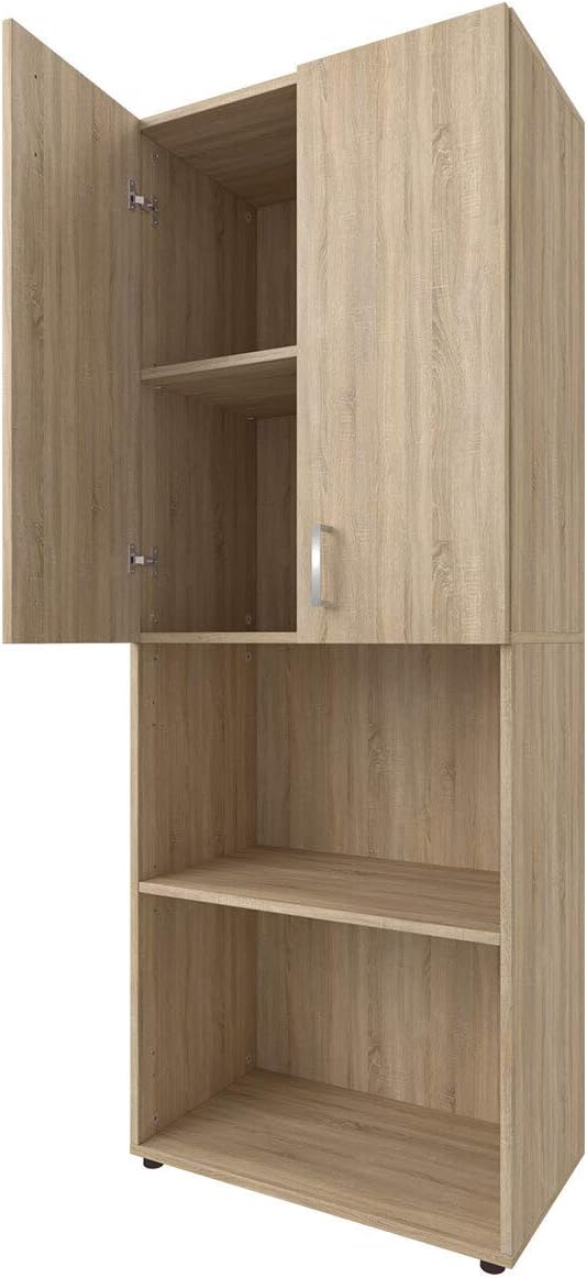 Kombi Schrank Aktenschrank Standschrank Beistellschrank Regal Büro Trio 22" Sonoma/Eiche Sonoma/Eich