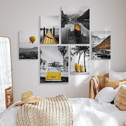 Muralo - Wandbilder Set - Leinwand Bilder Set Aufhängefertig - Bilder für Wohnzimmer Schlafzimmer -