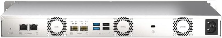 QNAP TS-435XeU-4G Rackmount-NAS 4 Bay Unterstüzt 2,5GbE/10GbE und M.2 NVMe SSD-Caching, Bundle mit 4