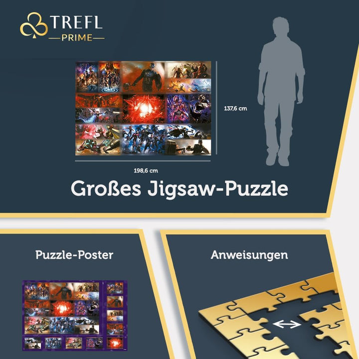 Trefl 81024 13500 Teile, Grosses Puzzle, Dickste Pappe, Bio, EKO, Collage mit Superhelden, Unterhalt