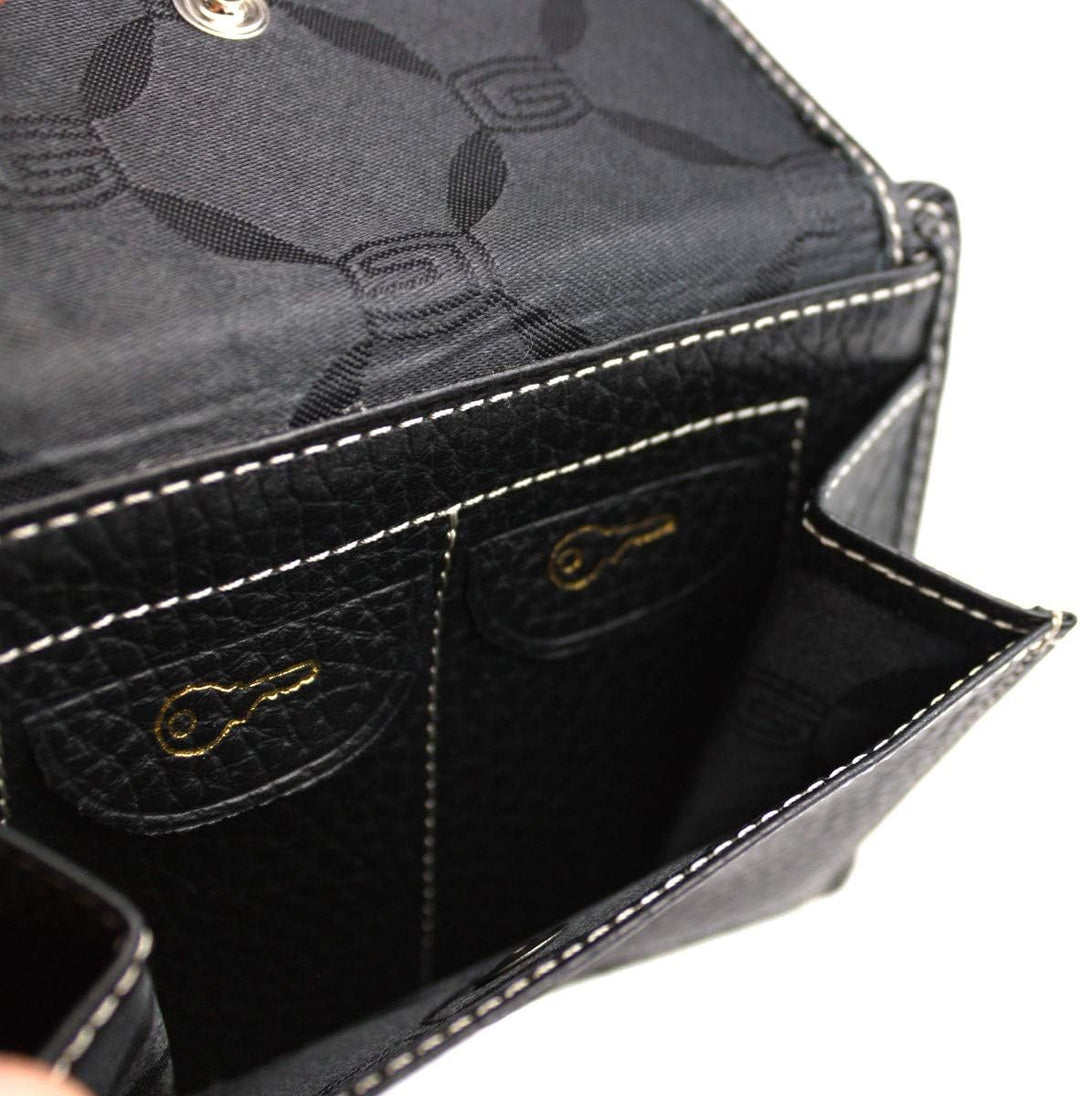 GIUDI Herren Geldbörse Leder, Braun, Schwarz, Medium, Classic, Braun, Schwarz