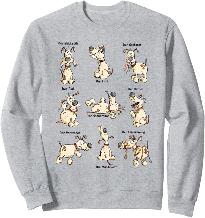 Hunde Yoga Comic T Shirt I Hundefreunde Funshirt Sweatshirt