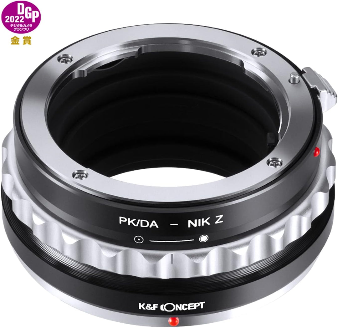 K&F Concept Lens Mount Adapter PK/DA-NIK Z Manual Focus Kompatibel mit Pentax K Mount (PK/DA) DSLR-O