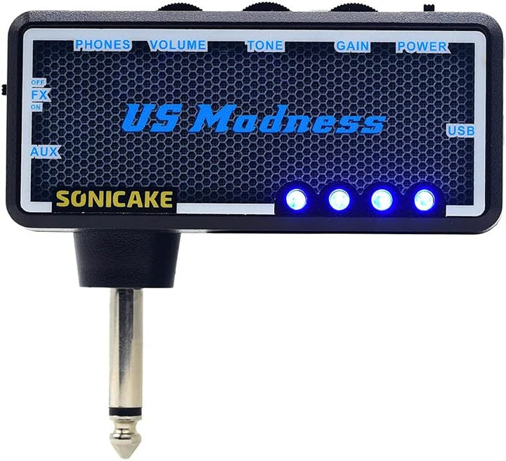 SONICAKE Mini Verstärker Gitarren Chorus Effekt AMP Kopfhörer Verstärker Pocket wiederaufladbar Gita