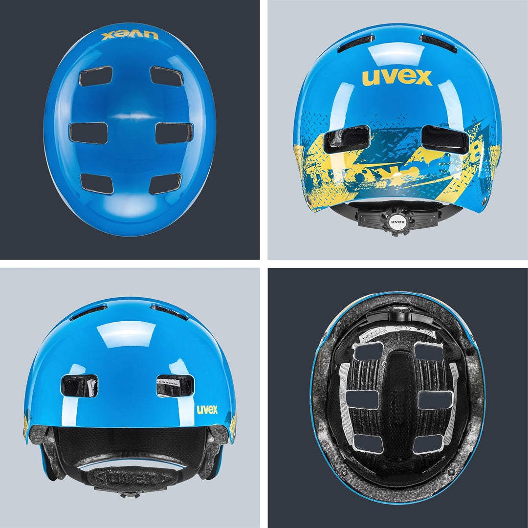 uvex Kid 3 - robuster Fahrradhelm für Kinder - individuelle Grössenanpassung - waschbare Innenaussta