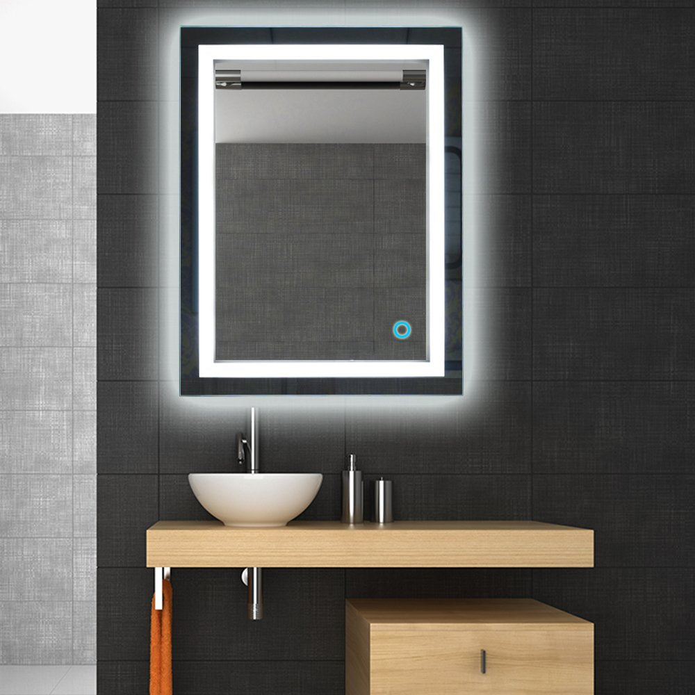 Willonin Badspiegel mit Beleuchtung, Badezimmerspiegel mit Beleuchtung, LED Badezimmerspiegel (50 *