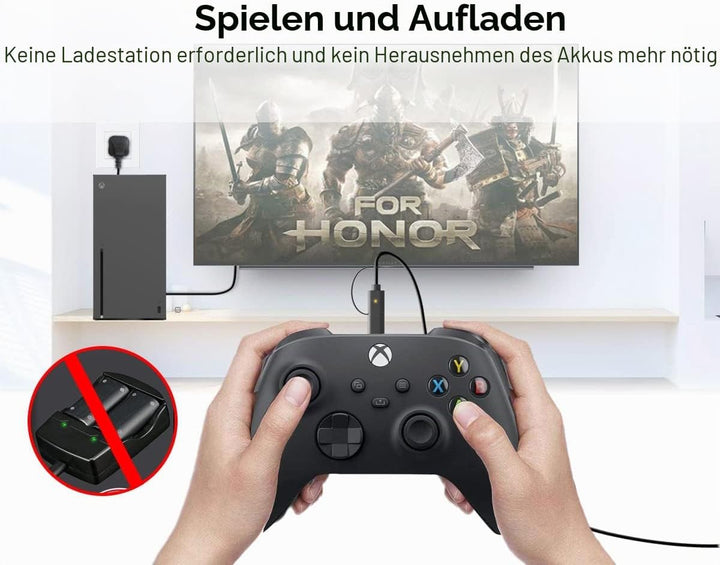 ElecGear Wiederaufladbare Lithium Ionen Akku für Xbox Controller, 1200mAh Li-Ion Batterien für Xbox