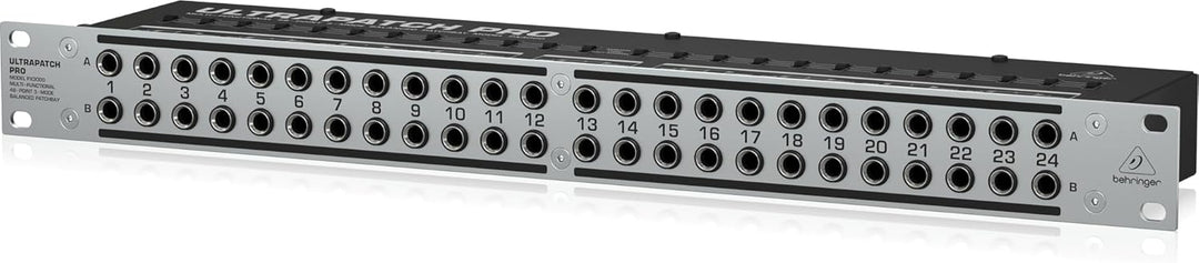 Behringer ULTRAPATCH PRO PX3000 Multifunktionales 48-Punkt 3-Mode Balanced Patchbay Single, Single