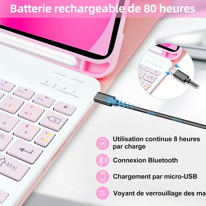 Lupxiu Tastaturhülle für iPad 10. Generation 10,9 Zoll 2022 / (A16) 11. Generation 11 Zoll 2025, abn