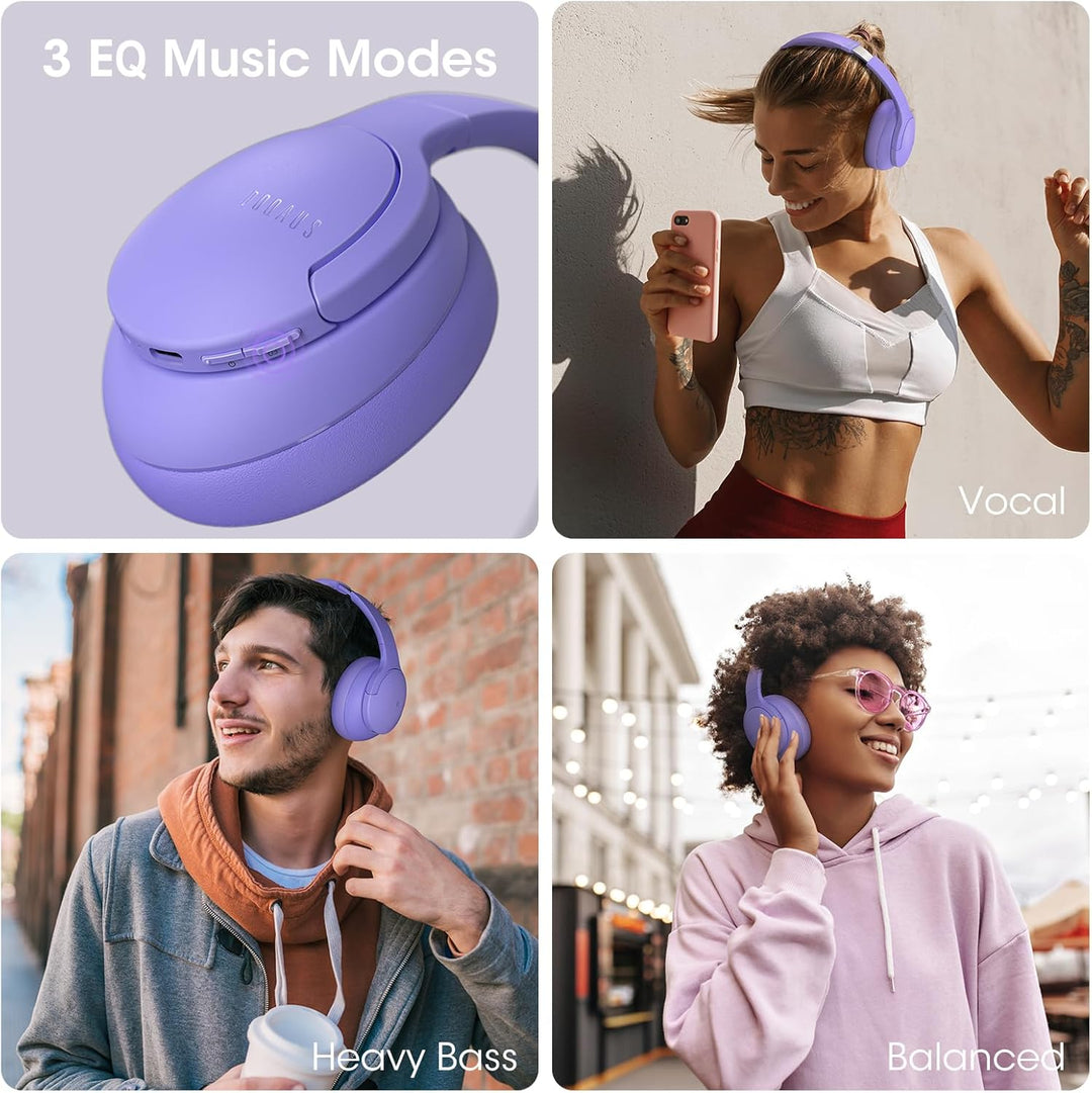 DOQAUS Kopfhörer Kabellos Bluetooth Bis zu 90 Std,Bluetooth Kopfhörer Over-Ear mit 3 EQ-Modi, HiFi S