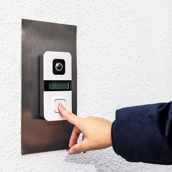 Grothe Türklingel mit Kamera, Sprechanlage & digitalem Namensschild LAN Türstation Opt. WLAN Nachtsi