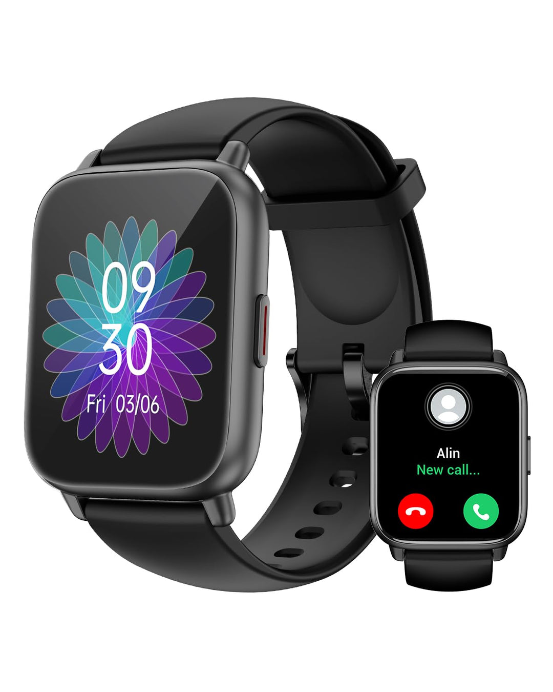 RUIMEN Smartwatch mit Telefonfunktion,Smartwatch für Damen Herren HD-Touch Screen Fitnessuhr mit SpO