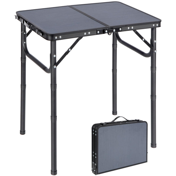REDCAMP Kleiner Klapptisch Höhenverstellbar, Leichter Tragbarer Campingtisch 60 cm L x 40 cm B (4 Hö