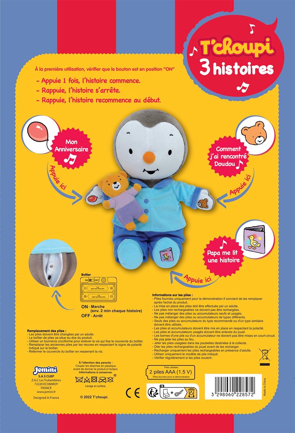 Jemini – 022857 Charley – Tell Me A Story – Interaktives Spielzeug Weich – 30 cm
