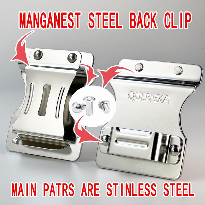 Gürtelclip-Halter, Edelstahl-Gürtelclip, Magnetwerkzeug Tape Hoster Silber, Tape Hoster Silber