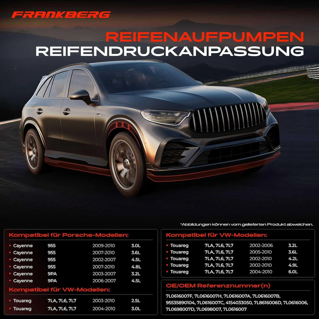 Frankberg Luftfederung Kompressor Kompatibel mit Q7 4LB 3.0L-5.9L 2006-2015 Toua.reg 7LA 7L6 7L7 2.5
