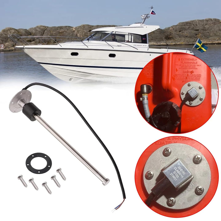 KAOLALI Füllstandssensor, Kraftstoffwasserstandsensor Sender Edelstahl Kraftstoffsendeeinheit 150MM~